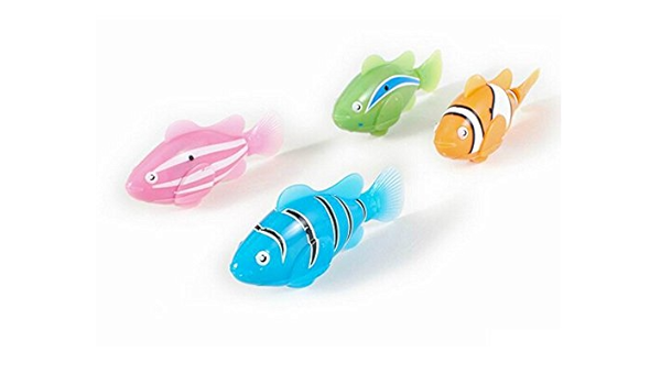 Amazon 水中を リアルに 泳ぐ おさかなロボ 4色セット プール 水槽 お風呂 子供 魚 プールトイ おもちゃ