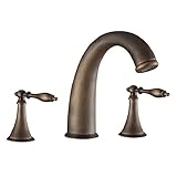 Homyl 銅　ヴィンテージウォーター　蛇口　耐久性　回転可能　水漏れず　バスルーム　シンク　バスタブ　全３色 - ブロンズ