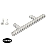 10pack Brushed Stainless Steel T Bar Kitchen Cabinet Door Handles Drawer Pull Knobs Overall Length:1