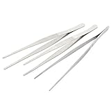 uxcell ピンセット ストレートピンセット 25cm 3個入り