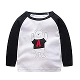 クリアランスセール！ Daoroka ベビーシャツ 0～3歳 幼児 男の子 女の子 秋冬服 長袖 カートゥーン 恐竜 トップス ブラウス 110 ブラック