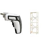 『電動ドライバー 充電式 RD110-W ホワイト』と『ラック ウッディラック 幅58.5×奥行35×高さ179cm クリア WOR-5318』のセット