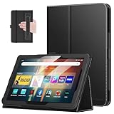 Fire HD 8 2024 ケース 第12世代 MoKo Fire HD 8 plus カバー 2024/2022/2020年発売アマゾンファイア hd8/8plus専用 オートスリープ対応 スタンドケース ビジネスカバー 耐衝撃 薄型 軽量 Black