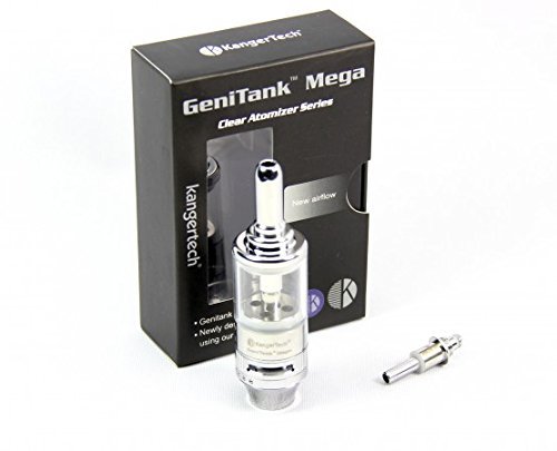 電子タバコ KangerTech GeniTank Series (NEW! 調節可能なエアコントロール / 二重コイル) アトマイザー(クリアー) (ＧｅｎｉＴａｎｋ　Ｍｅｇａ)