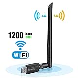 Wifi無線Lan子機5DBi 無線LANアダプタ 1200Mbps USB3.0高速モデル ...