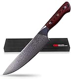 牛刀包丁215㎜ ダマスカス風67層ステンレス 鋼TAKUMI シェフナイフ 両刀包丁 V金10号G10ハンドル万能包丁 洋包丁 野菜切り