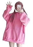 PuHao (プハオ) レディース 長袖 Tシャツ シンプル フード付き パーカー チュニック ヴィンテージ 森ガール ワンピース ロング丈 厚地 かわいい ゆったり 着痩せ トレーナー ドルマンスリ