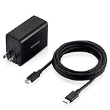 エレコム(ELECOM) GaN(窒化ガリウム) ACアダプター ACDC-PD1265BK ノートPC/iPhone/スマートフォン/Nintendo Switchなど PD認証 最大65W Type-C1ポート C-Cケーブル付属 2m ブラック