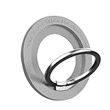 SLuB スマホリング MagSafe マグネット式 薄型 スマホスタンド リングホルダー 丸型 磁気増強 マグネットステッカー付き iPhone16/15/14/13/12/Android全機種対応 グレー