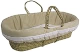 Baby Doll Bedding Suede Hotel Moses Basket Set, Ivory/White by BabyDoll Bedding