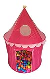 Pink Princess Castle Play Tents for Girls w/ Sunroof - Unique Pop Up Children Play Tent for Indoor &