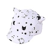 (よキーよ)Yokeeyo子供用ハット　盆帽　鳥打帽　ハンチング　お洒落　赤ちゃんキャップ　刺繍 猫の角のような見た目　女の子 男の子　男女通用　紫外線 UVカット 日よけ止め 日焼け防止