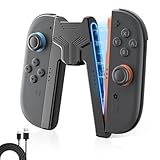 【Amazon.co.jp 限定】Nintendo Switch 2 JoyCon 2専用充電グリップ V型グリップコントローラー 充電しながらプレイ可能 LED充電表示 着脱簡単 軽量設計 Type-Cケーブル付属 急速充電対応付き 任天堂スイッチ2 Joycon用アクセサリ