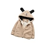 Pojour ベビー服 子供服 女の子 秋冬 防寒 厚いコート おしゃれ かわいい犬コート ジャケット 綿 厚手 長袖 暖かい ベビールームウェア 普段着 カジュアル 旅行 記念日 プレゼント 黄色