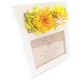 プリザーブドフラワー フォトフレーム Parfait カンパーニュ ガーベラオレンジホワイト L版 専用ギフトボックス入 SSP09