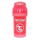 TWIST SHAKE (ツイストシェイク) ツイストシェイク カラフル 哺乳びん プラスチック製 180ml ピーチ