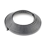 G-FACTORY フェンダーモール 1台分 6.5m 出幅9ミリ フェンダーアーチモール ブラック つや消しブラック カーボン オーバーフェンダー ラバーフェンダー カット可能 3M社両面テープ付属 (ブラック（艶ありブラック）)