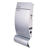 LEON 郵便ポスト mail box デザイナーズ ポスト MB4501 シルバー