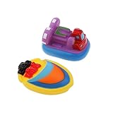 ノーブランド品 ２枚　可愛い　ソフト　ボートモデル　赤ちゃん　バスゲーム　風呂のおもちゃ　ギフト　全３パタン - ＃２, L×幅×H：8.5×4.5×4.5センチメートル