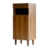 エア・リゾーム 電話台 ファックス台 FAX台 ルーター収納 キャビネット ごちゃついたコードをまとめて収納 多機能 FAXキャビネット Brett（ブレット）スリムタイプ ブラウン