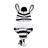 Zhhlaixing ベビー服 Cute Baby Kids Girls Photography Prop Little Donkey Style Knit Crochet Beanie Hat an