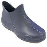 超軽量120g  女性用 かるかるショートブーツ ネイビー M（23.5-24.0cm） EVA 丸洗い可 ヒール：2.5cm