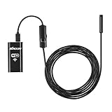 KKmoon 8mm 2m HD 720P Wifi内視鏡　ワイヤレス内視鏡　ボアスコープ防水検査スネークカメラ　6本LED調節可能ライト付き　iOS iPhone Android スマートフォン タ