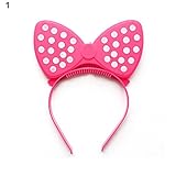 Nice Days（ナイス　ディズ） 光る カチューシャ 点滅 ライト 可愛い 蝶結び ドット お祭り景品・販売品・縁日 (ピンク)