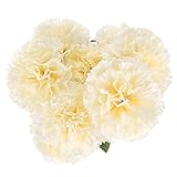 Soledi人工花10ヘッドLifelikeカーネーションのウェディングホームバー装飾 AF41