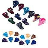 nalaina ギター用サムピック【合計24枚セット】ギターピック （サムピック 人差し指ピック各6個） ギター ピック（12枚）アコギ エレキ ベース ギター 指保護用具セット 初心者