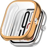 For Xiaomi Redmi Watch 5 ケース Red watch5 全面保護ケース 【Kibnco】 メッキ仕上げ TPU ソフト 超軽量 耐衝撃 全面傷防止 カバー (ローズゴールド)