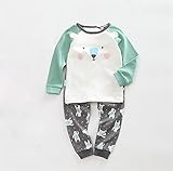 PANCY 子供服 春秋 パジャマ キッズ ベビー 長袖 ルームウェア ロングパンツ 上下セット 男の子 女の子 綿 おしゃれ カジュアル 可愛い 熊 動物柄