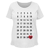 カスタマイズされたガールズカウントダウンマタニティ:マタニティコットンTシャツ US サイズ: M カラー: ホワイト