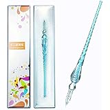 Amazon Co Jp Zafina ガラスペン 透明 ねじり ペン 万年筆 ボックス付き １本入り ブルー 文房具 オフィス用品