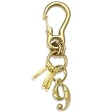 [OVER RAG] 選べるナンバー 真鍮ナンバリングカラビナキーホルダー キーホルダー メンズアクセサリー キーチェーン キーリング 選べるナンバー 数字 誕生日 ラッキーナンバー 贈り物 2017 (ナンバー９)