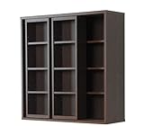 Frama Furniture(フラマファニチャー) 低ホルムアルデヒド ダブルスライド書棚 ブラウン KSS-0007EBR