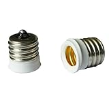 SmartDealsPro 6-Pack White Intermediate E17 Base to Candle Candelabra E12 Base Light Fixture Bulb So