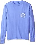 NCAA染めRingspun Longsleeve Tee with Pocket L ブルー
