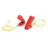 uxcell 溶接ガンスイッチ 　プラスチック製 　金属　レッド イエロー　CO2 　２端子　２個入り