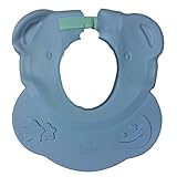 FUPUTWO シャンプーハット 赤ちゃん ベビー 幼児 お風呂 シリコン サイズ調整可能 3カラー (ブルー)