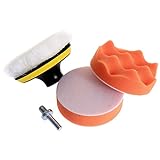 5枚セット 電動ドリル 洗車 ワックスがけバフ研磨 ポリッシング 100mm 4インチ