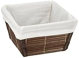 Wenko ストレージバスケットバンブー ブラウン S