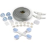 ベビー安全ロックキット(21ピース) 12コンセントカバー、4クリアコーナープロテクター、2子安全キャビネットロック、2ベビードアロック6.56ftエッジ&コーナーガードバンパーなし、必要なフルドリル