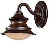 1 Light Wall Mount in Windsor RustTM Finish w/ Double French Scavo with Twist and Lock Glass [並行輸入品]