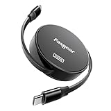 Fasgear 240W USB C - USB Cケーブル3.3ft 100W USB C充電器用巻き取り式5A急速充電タイプCコード[4伸縮] i-Phone 17 Pro Max、Le-novo Y7000P、Surface Pro 9対応 (ブルー)