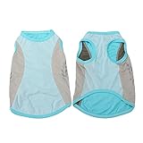 RIOSTUDIO クールベスト犬 水で濡らす 冷却ベスト小中大型犬（S～11XLサイズ）冷感犬服 犬の服 夏用 柴犬 無地タンクトップ メッシュ 接触冷感 ひんやり クール 反射機能 暑さ対策 犬 服 春 夏 小型犬 中型犬 大型犬 ツートン色 (①ミルキーブルー,10XL)