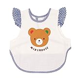 MIKIHOUSE(ミキハウスベビー)くまちゃん*うさちゃんのエプロン -,ブルー