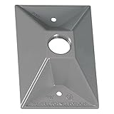 Sigma Electric 14371 1/2-inch 1 Hole 1-Gang Rectangular Lamp Holder Cover, Grey [並行輸入品]