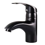 Baner Garden chf-1 aシングルハンドルプルダウンブラッシュニッケル洗面所/バスルーム/キッチン蛇口を真鍮ボディとセラミックカートリッジ – シルバー BAN-CHF-1B