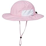 SwimZip ベビー キッズ UVカット帽子 ハット サイズ調整可 (2‐8才, ピンク)